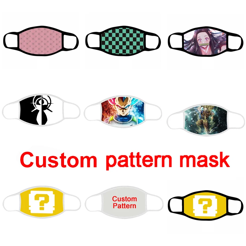 

Custom Print Face mask Washable Face Mouth Mask Anti Dust Cotton Fabric Protective Mask Reusable Breathable Masque Coton Lavable