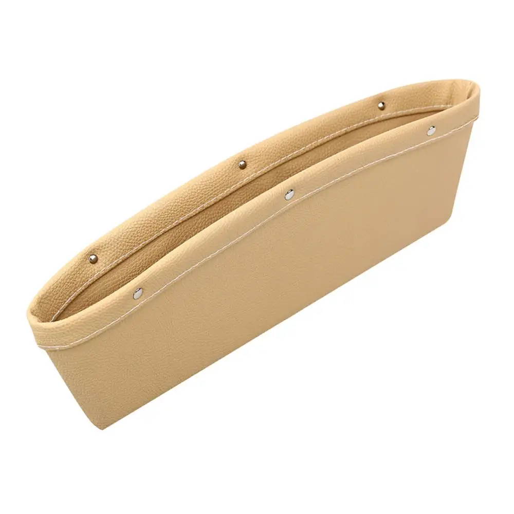 YOLU PU Leather Car Seat Slit Catch Pocket Storage Box Organizer Gap Holder Interior Replacement Brown/Beige/Black | Автомобили и