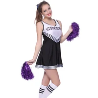 carnival cheerleader costume high school basketball player pompom uniform athletic cosplay halloween fancy party dress