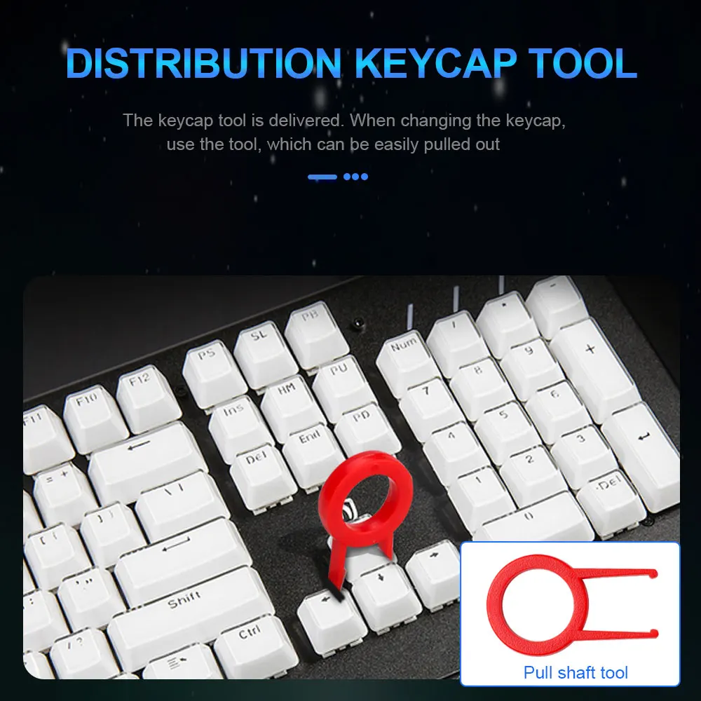 REDRAGON 104 клавишная механическая клавиатура с кристаллами колпачки для ключей в