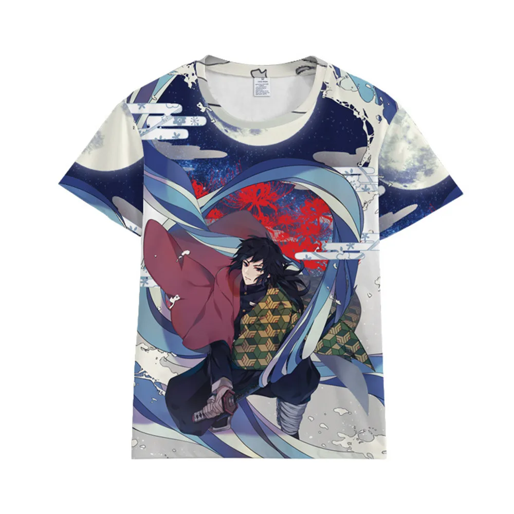 Косплей Аниме Demon Slayer Kimetsu no Yaiba Kamado Tanjirou Nezuko Agatsuma Zenitsu 3D Футболка с принтом Топ для