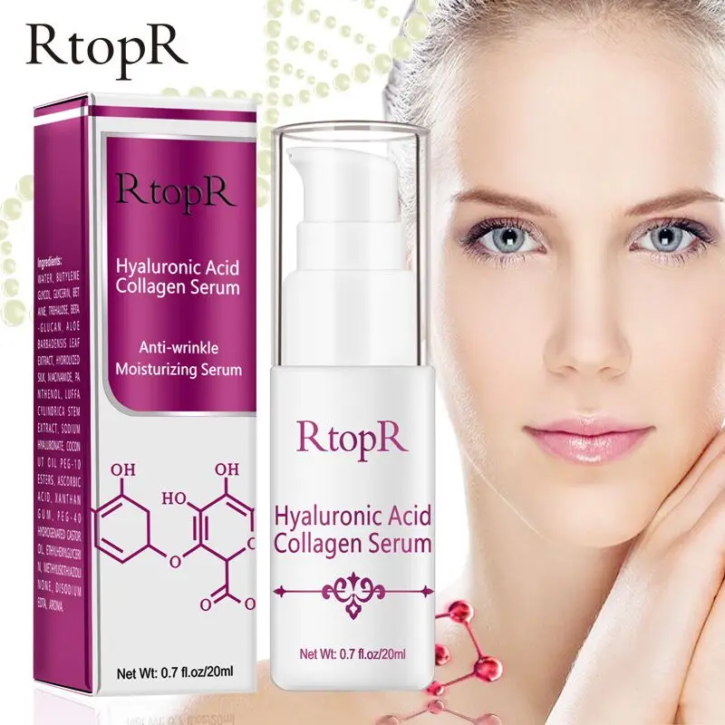 

RTOPR Hyaluronic Acid Collagen Face Serum Acne Treatment Anti Wrinkle Skin Care Essence Face Care Whitening Anti-Aging Serum