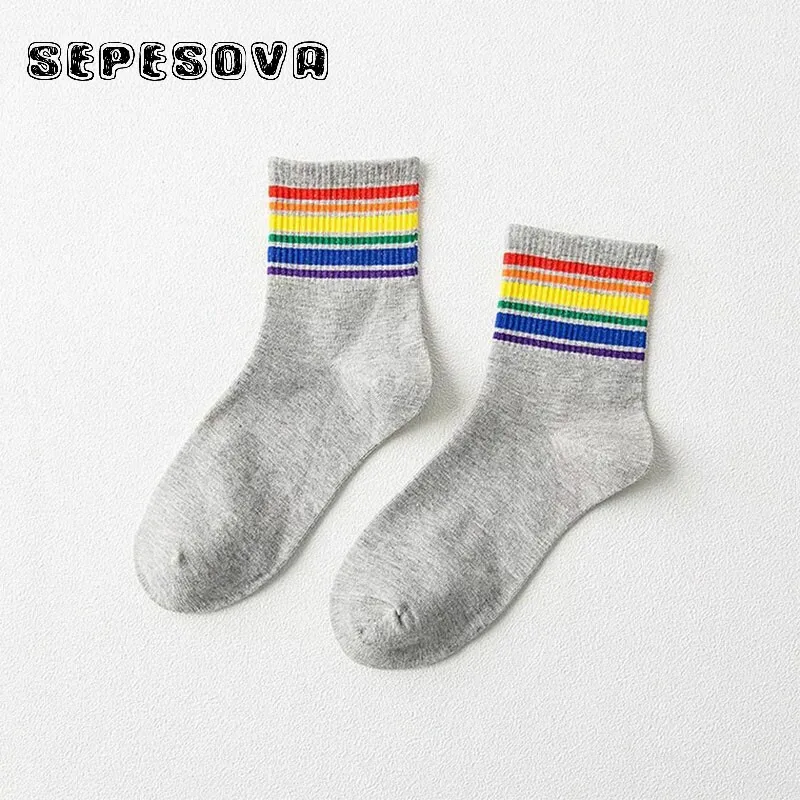 Радужная кожа модная женская дышащая удобная одежда для отдыха harajuku забавная