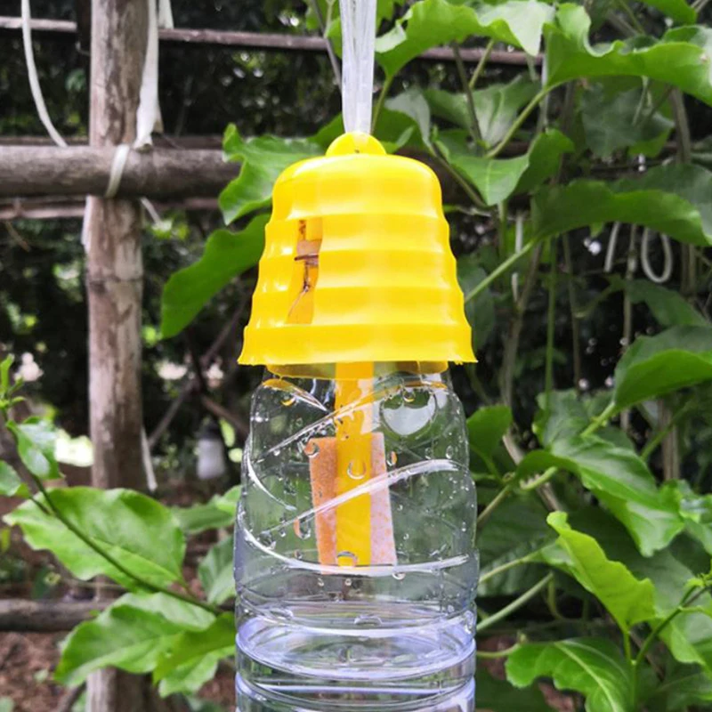 

Practical Fruit Fly Trap Killer Plastic Drosophila Trap Fly Catcher With Attractant Orchard Vegetable Pest Control Garden Insect
