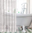 Водонепроницаемая занавеска для душа, полупрозрачная плотная занавеска для ванны, занавеска из ПЭВА с принтом букв, плесени, занавеска для ванной, домашний декор