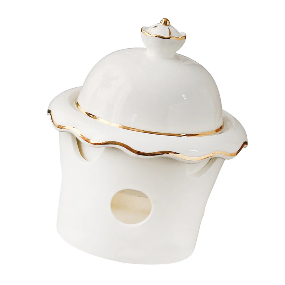 

1 Set Cubilose Shark Fin Heating Bowl Elegant Ceramic Sweet Soup Bowl for Store Hotel Dorm