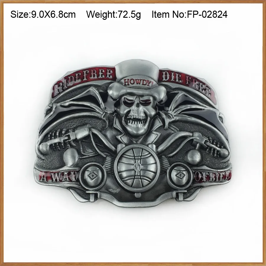 Пряжка BuckleClub с черепом для мужчин ширина 4 см|Пряжки и крючки| |