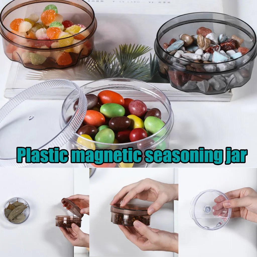 Баночка для специй на магните наклейки держатель соли коробка шейкер банок