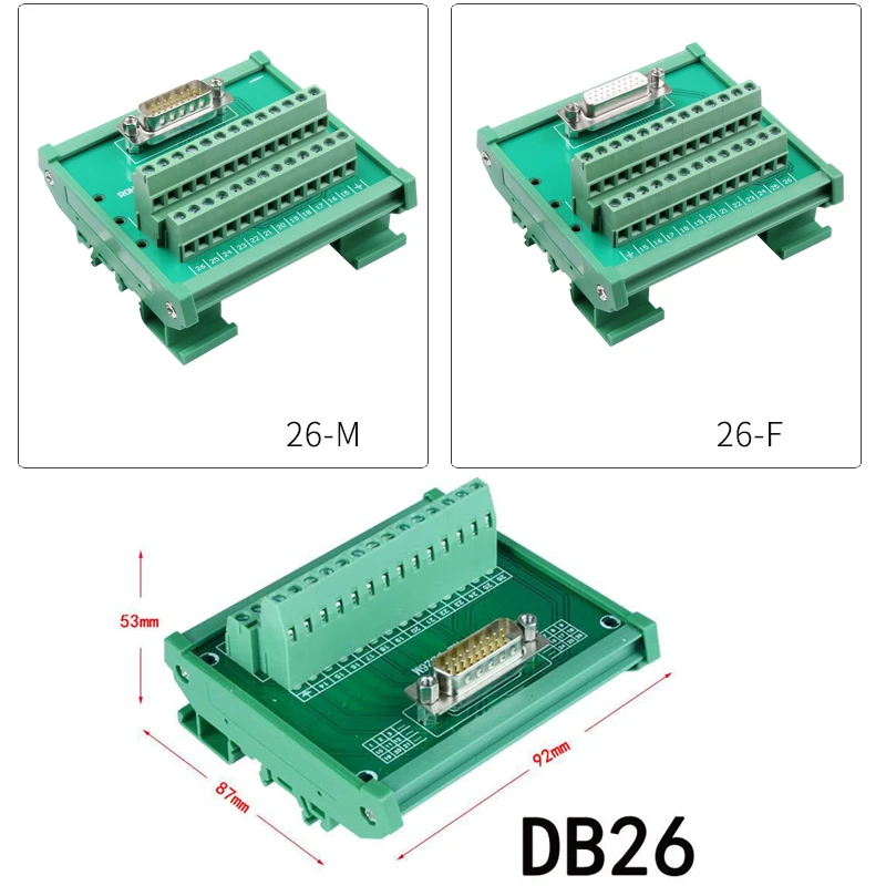 DB25 D Sub 25 Pin connectors male / female socket terminal block breakout board adapter DIN Rail | Обустройство дома