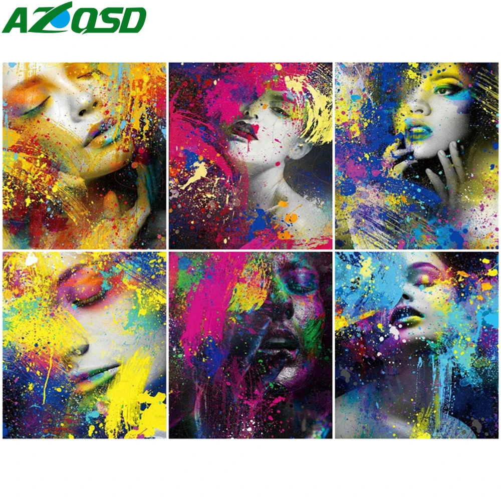 

Картина AZQSD по номерам абстрактная женщина акриловая ручная роспись Настенная картина по номерам на фотографиях уникальный подарок