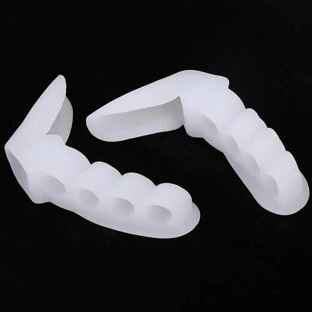 

1 Pair SEBS Silicone Toe Separator Hallux Valgus Toes Overlapping Separation Toes Rehabilitation Corrective Orthotics Five Holes