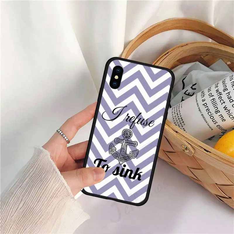 

Anchor boat blue heart band luxury brand cover Phone Case for iPhone 11 12 pro XS MAX 8 7 6 6S Plus X 5S SE 2020 XR