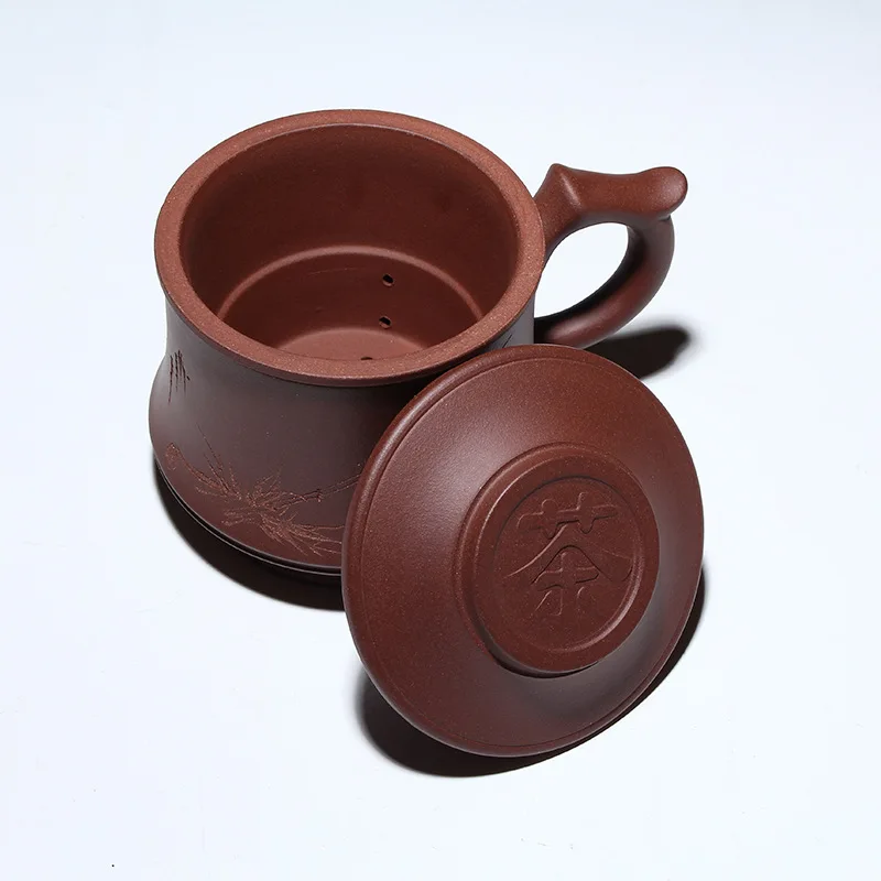 400 мл китайская исинская чайная чашка кружка ручной работы фиолетовая глиняная