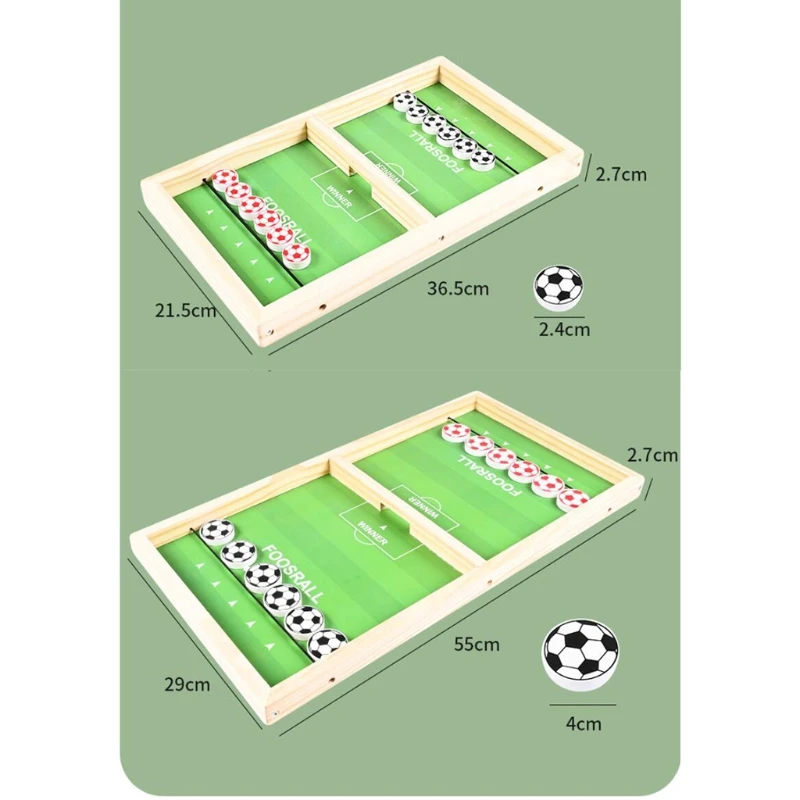 

Table Hockey DIY Fast Sling Puck Board Game Wooden Tabletop Rapid-Shot Fun Famil