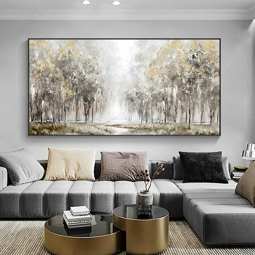 

Scenery Abstract Painting A Lot Of Trees Modern Oil Paintings Wall Art Canvas Paintings Artwork 100% Hand Painted Decor For Home