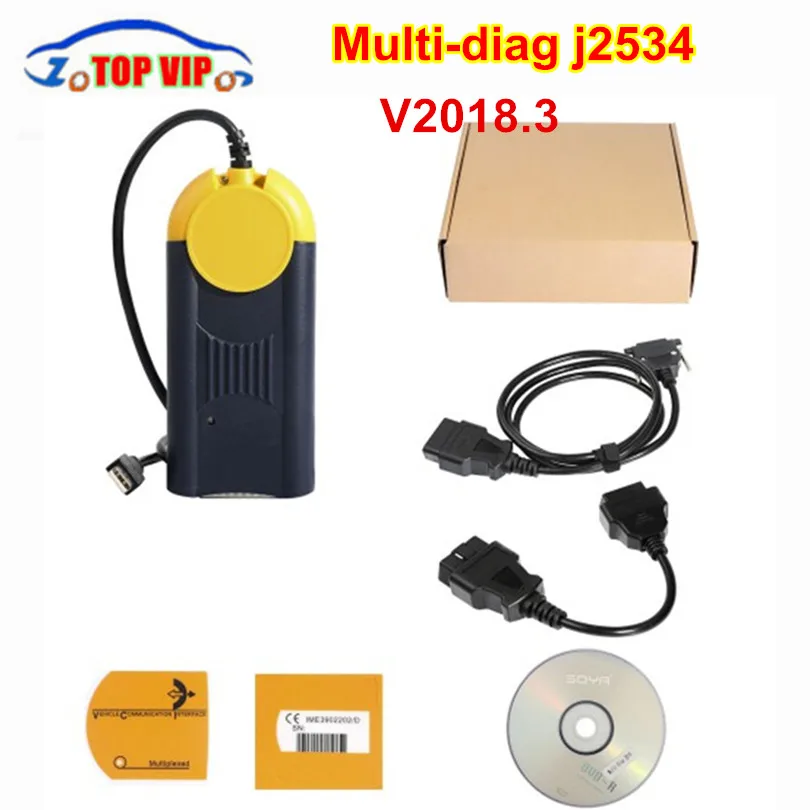 Мульти-Диаг j2534 новейший,3 многоязычный авто мульти-Диаг obd2 Интерфейс multidiag автоматический диагностический инструмент