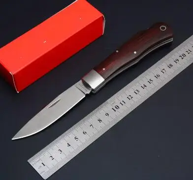 A OEM Качество 3180 Вт складной нож 8CR15MOV лезвие с деревянной ручкой Карманный Походный охотничий нож тактический инструмент для выживания EDC - Цвет: A