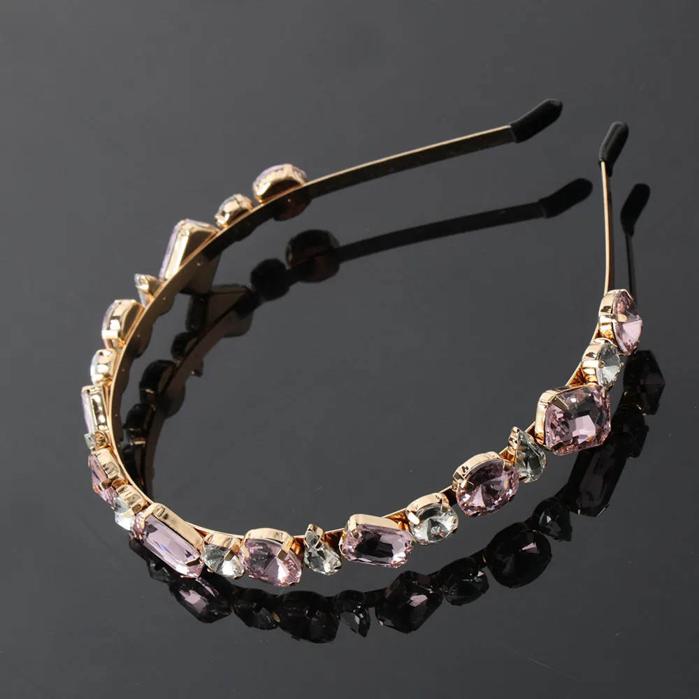 

Crystal Headbands Fashion Hairbands Colorful Rhinestone Diamond Hair Accessories Hair Hoop for Girls Head Wrap For Women