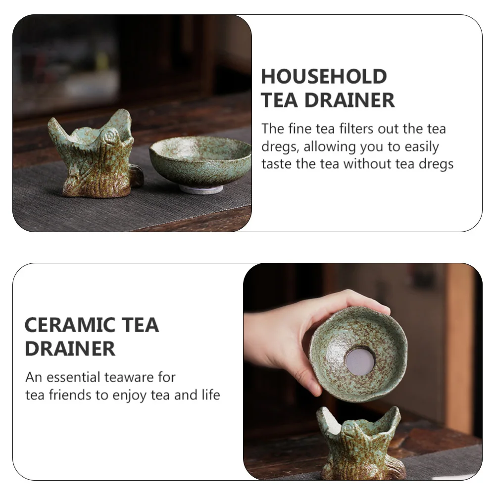 

1Pc Japanese Style Tea Filter Ceramic Tea Strainer Tea Set Creative for Home
