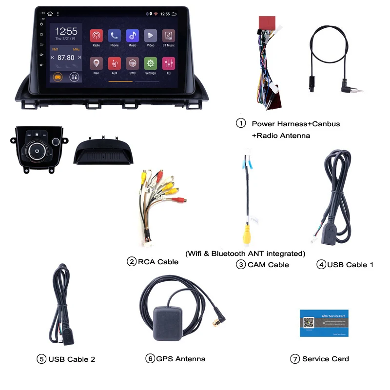 

2G RAM 32G ROM 9 inch Android 8.1 HD Touchs0creen GPS Navigation system for 2013 -2015 2016-2018 Mazda 3 Axela SUPPORT WIFI