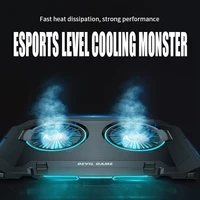 gaming laptop cooler two fan two usb port led rgb lighting notebook stand laptop 12 17 inch base para usb laptop cooling pad