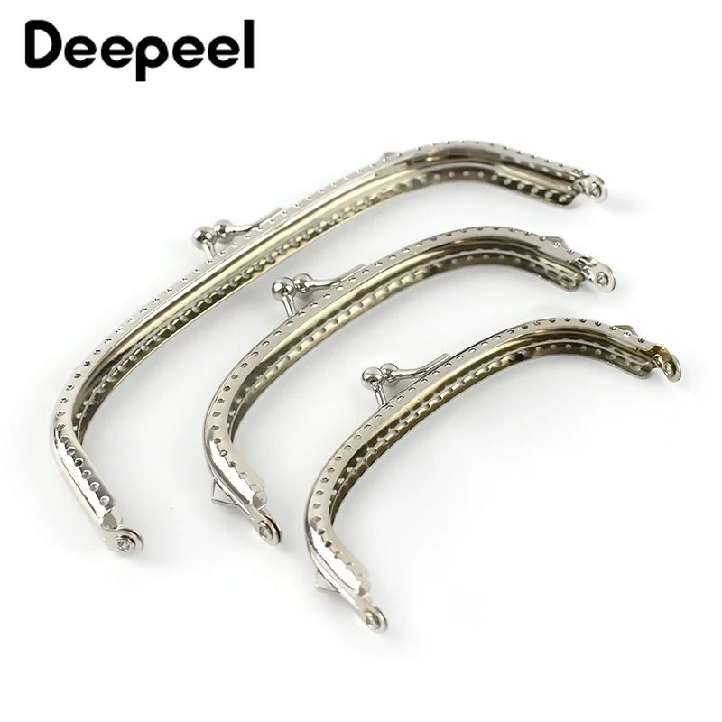 5/10pcs Deepeel 10.5/12.5/15.5cm Silver Purse Frame for Bag Metal Kiss Clasp Handbag Sewing Brackets Hardware Wallet Accessory | Багаж и