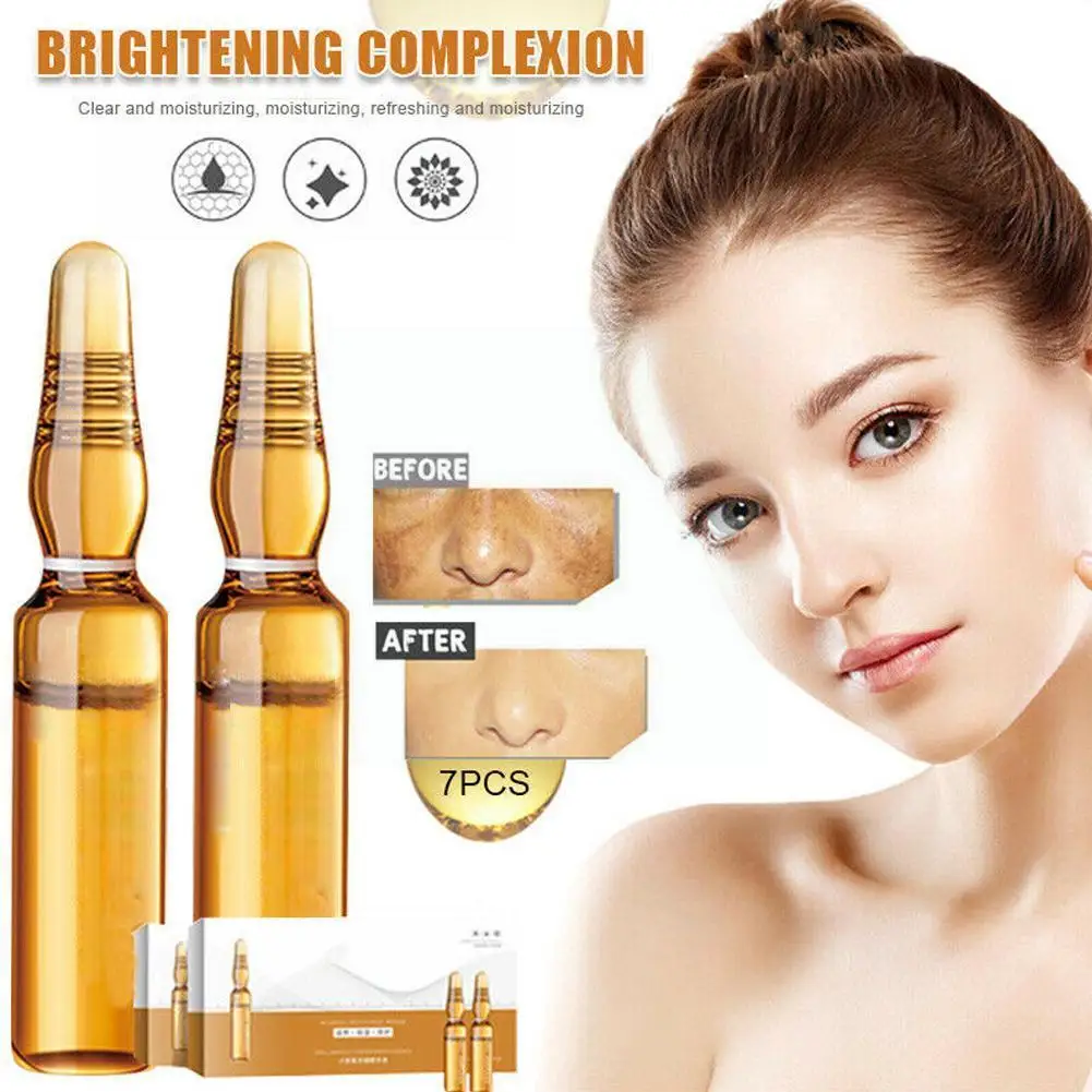 

7 PCS Nicotinamide Whitening Essence Ampoule Face Essence Care Set Shrink Anti-Age Whitening Skin Wrinkle Pores Moisturizin Z2U0