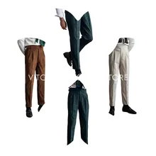 Pantalon en velours côtelé pour Homme, couleur unie, vêtement chaud, ample, formel, de mariage, d'affaires  (3)