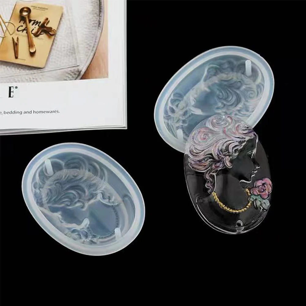 

Elegant Lady Pattern Silicone Mold Gypsum Aromatherapy Epoxy Resin Molds For DIY Pendant Home Decoration Crafts Jewelry Making