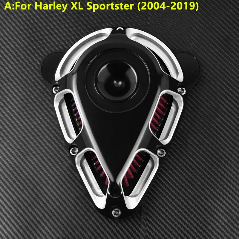 Мотоцикл контрастный струйный сценический Воздухоочиститель для Harley Sportster XL 883 1200 Dyna Fat Bob Softail Heritage Touring Road King 00-18 - Цвет: A without Words
