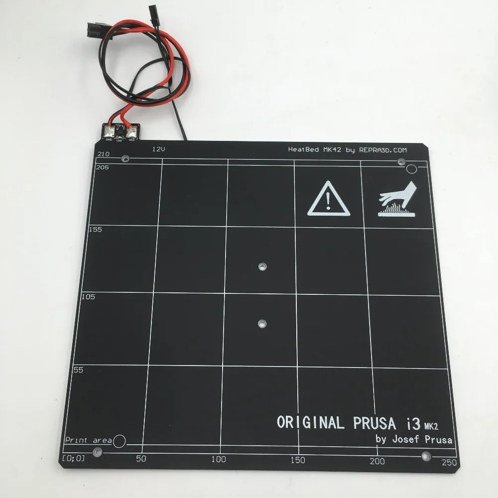 

Reprap Prusa i3 MK2 MK2S 3d printer heated bed with PEI tape PCB heatbed clone compatible with mini-Rambo 1.3a