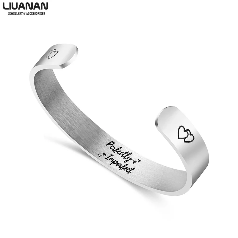 10 мм совершенно Imperfect Выгравированная манжета браслет широкий для женщин и