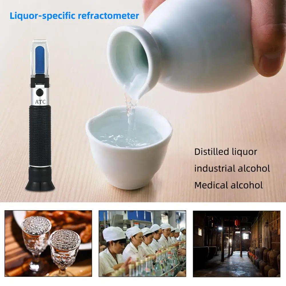 Yieryi-Detector de concentración de Alcohol para licor, alcoholímetro, refractómetro, 0-80% v/v, oenómetro, alcoholímetro