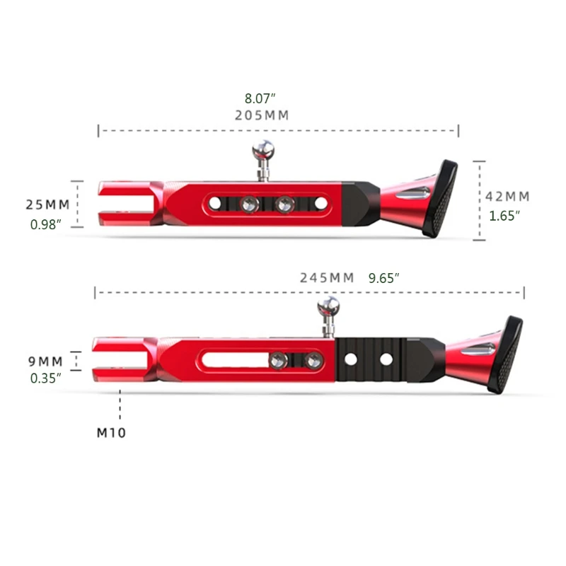 

Motorcycle Kickstand Adjustable Scooter Foot Support Side Parking Kickstand for Electric Motorbike Parking Side Support Stand