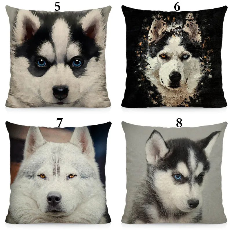XUNYU Siberian Husky Подушка Чехол для дома дивана автомобиля декоративная наволочка 45x45