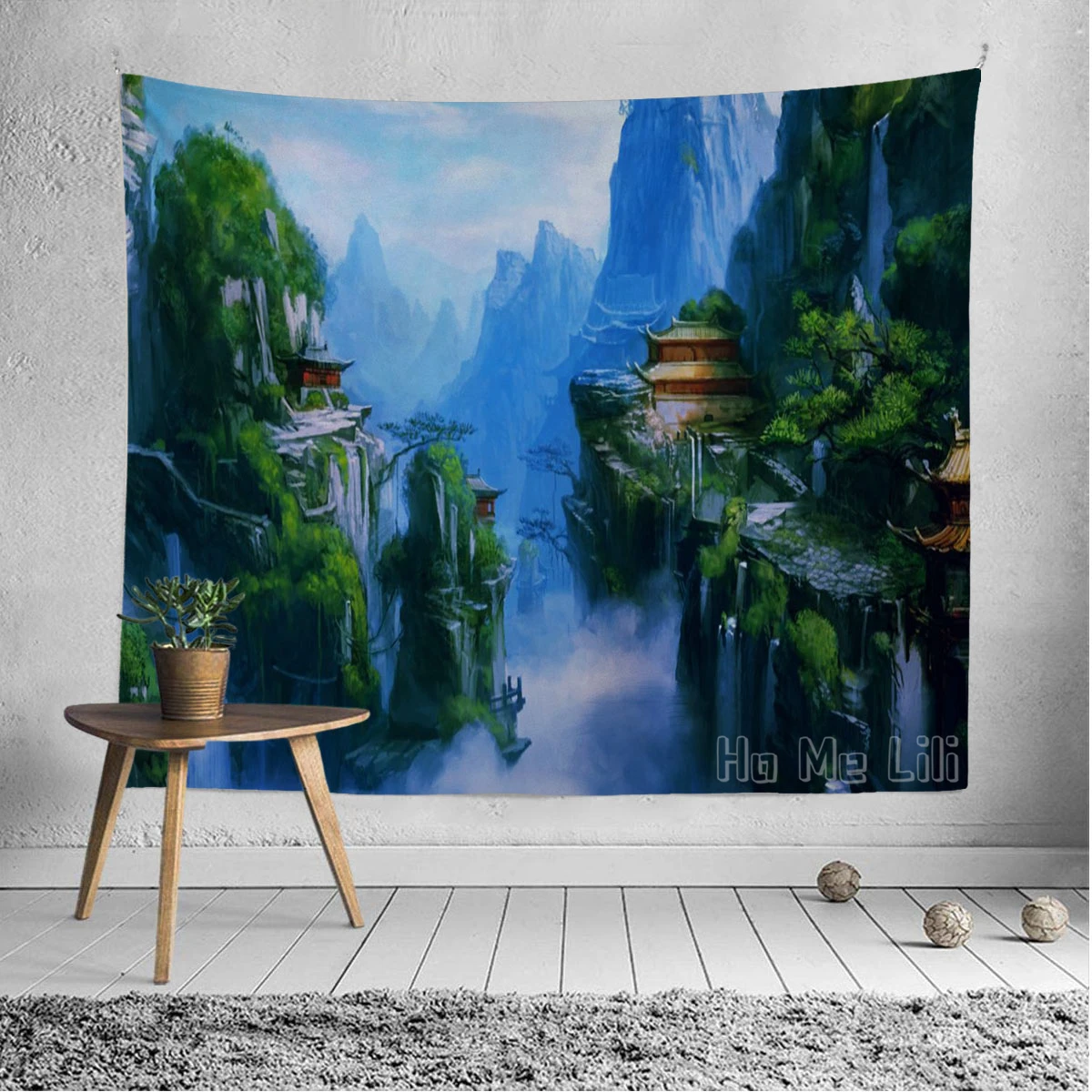 Paisaje Natural de Qingyun, mountaintapestrity, arte para interiores, decoraci&oacute;n-1