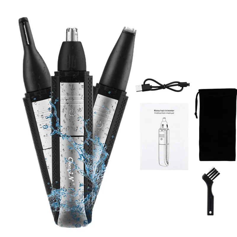

3 In1 Electric Nose Ear Trimmer Led Shaver Rechargeable Hair Removal Ear Eyebrow Trimer Shaving Machine Face Care