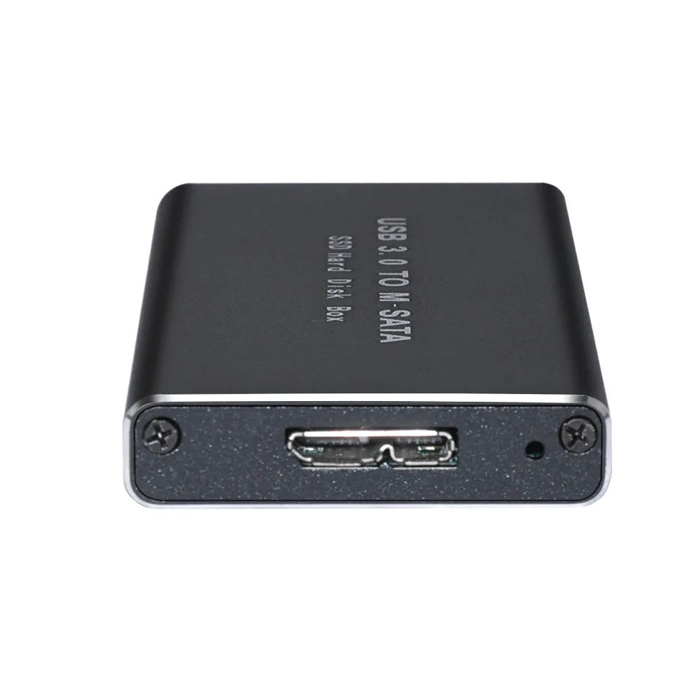 Мини-чехол для жесткого диска SSD USB 3 0-адаптер mSATA корпус внешнего из алюминиевого