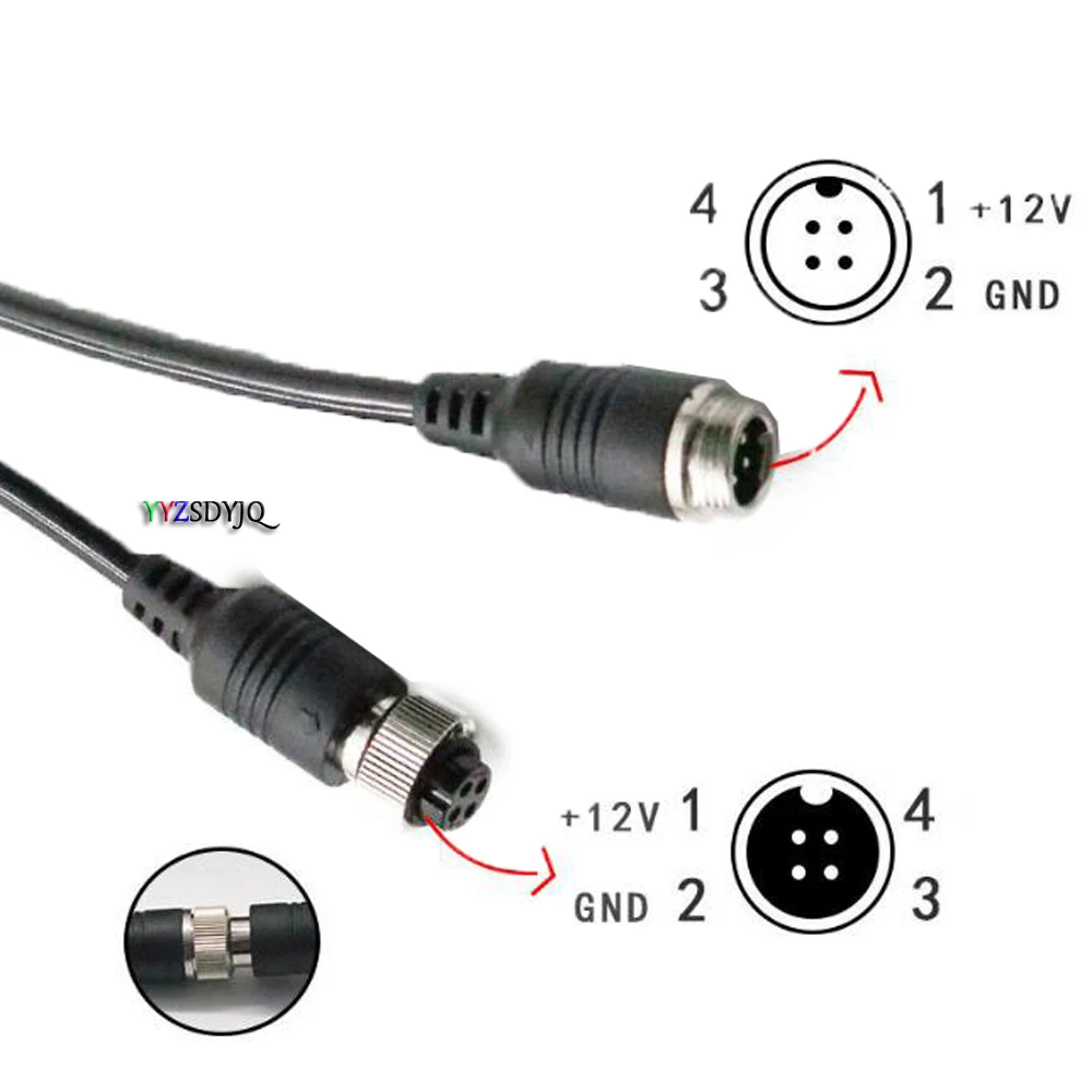 4 Pin грузовой автомобиль шины автомобиля видео заднего вида Камера удлинитель