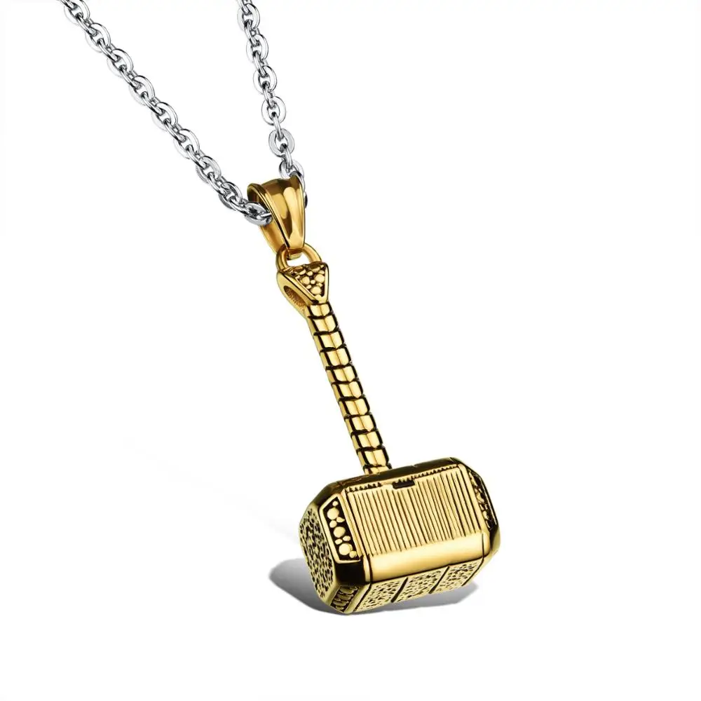 

Men's Thor Hammer Pendant Necklace Stainless Steel Vintage Jewelry