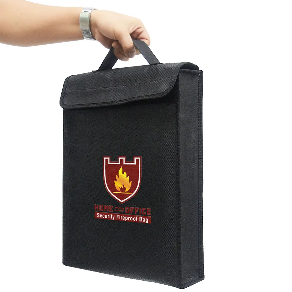 

Fire proof pouch Money Document safe bag Fire Resistant material New