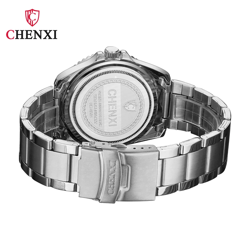 

CHENXI Mens Watches Top Brand Luxury 2021 Stainless Steel Men's Watch Green Dial Waterproof Men Quartz Wristwatches Reloj Hombre