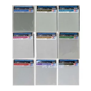 Наждачная губка Tamiya 5 мм, 9 типов в 1 наборе, размер 180-3000, металлическая, деревянная, пластиковая