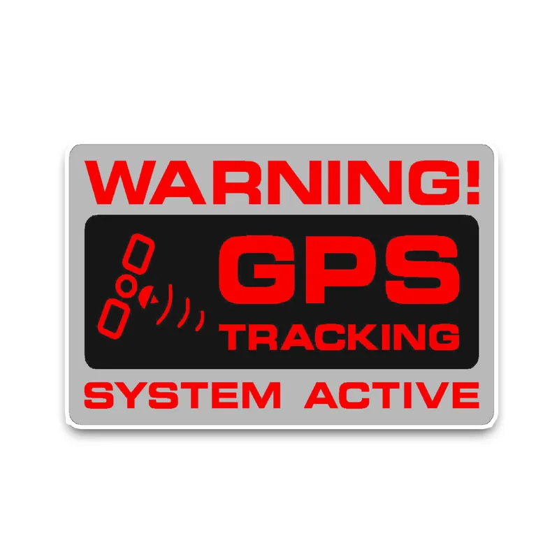 

1 pcs Personalized Car Styling Car Sticker Warning GPS Tracking Police System Active Noticeable Decals PVC 12.2*7.3CM