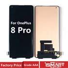 Оригинальный дисплей для OnePlus 8 Pro, AMOLED ЖК-дисплей для 1 + 8 Pro, замена экрана дисплея 6,78 дюйма