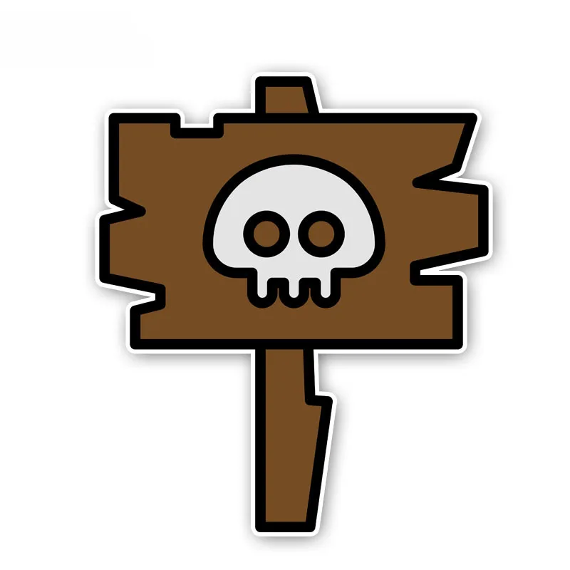 

Aliauto Funny Wooden Cards Skull Window Body Tips Car Sticker Waterproof Sunscreen Reflective Decal Accessories PVC,14cm*12cm