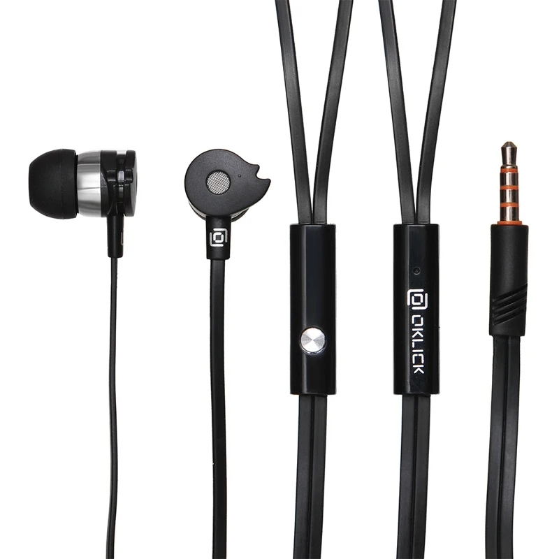 Наушники с микрофоном OKLICK HS-S-210 3.5 мм черный | Электроника