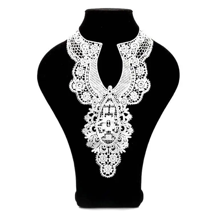 Водорастворимая кружевная вышивка Поддельный Воротник Вышивка полиэстер