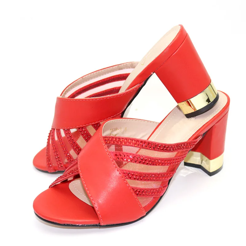 Новое поступление красные туфли на высоком каблуке в африканском стиле без сумки