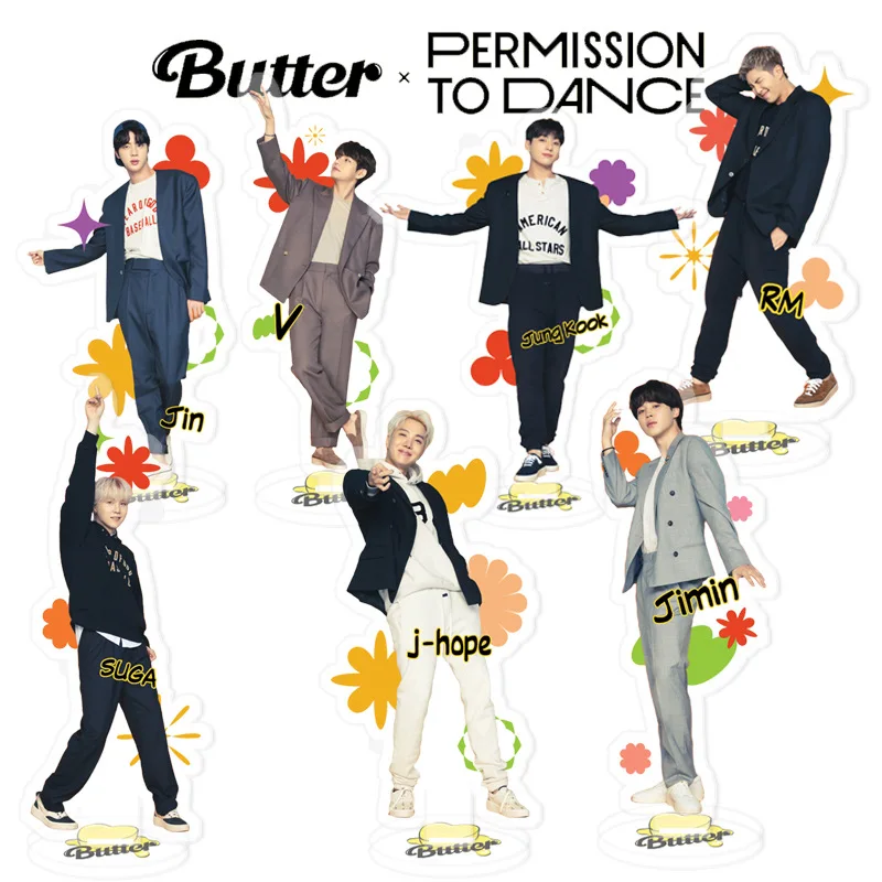 

Wholesale Kpop Idol Double Sides Bangtan Boys Butter Permission To Dance On Stage Standee Acrylic Stand Acrylic Transparent